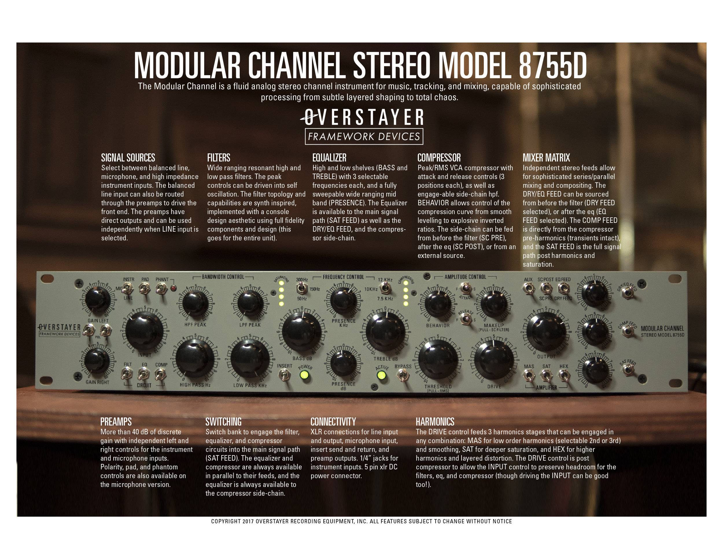 Overstayer MODULAR CHANNEL STEREO MODEL 8755DM