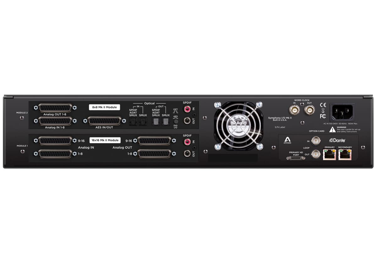 Apogee Symphony I/O MK II 16X16 Dante Apogee Symphony I/O MK II 16X16 Dante