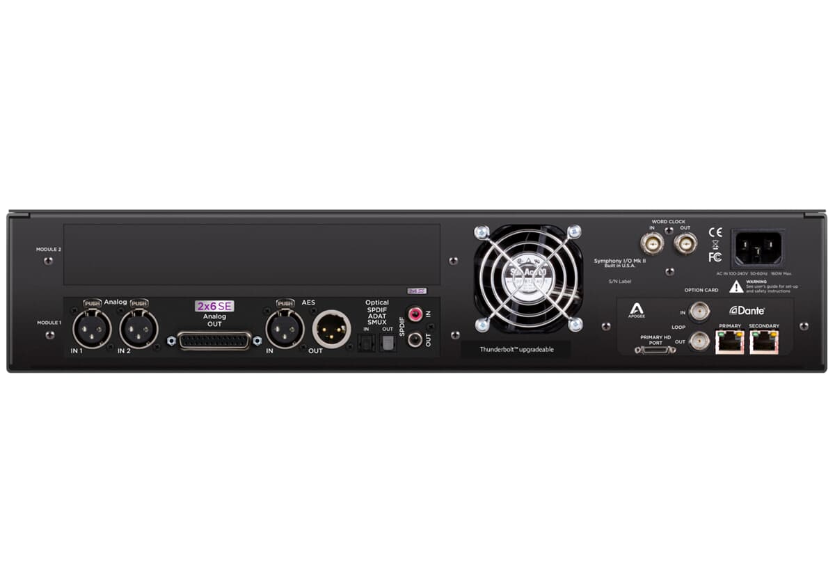 Apogee Symphony I/O Mk II 2X6 SE Dante Apogee Symphony I/O Mk II 2X6 SE Dante